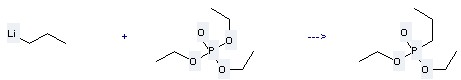 Phosphonic acid,P-propyl-, diethyl ester is prepared by the reaction of Propyllithium with Phosphoric acid triethyl ester